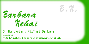 barbara nehai business card